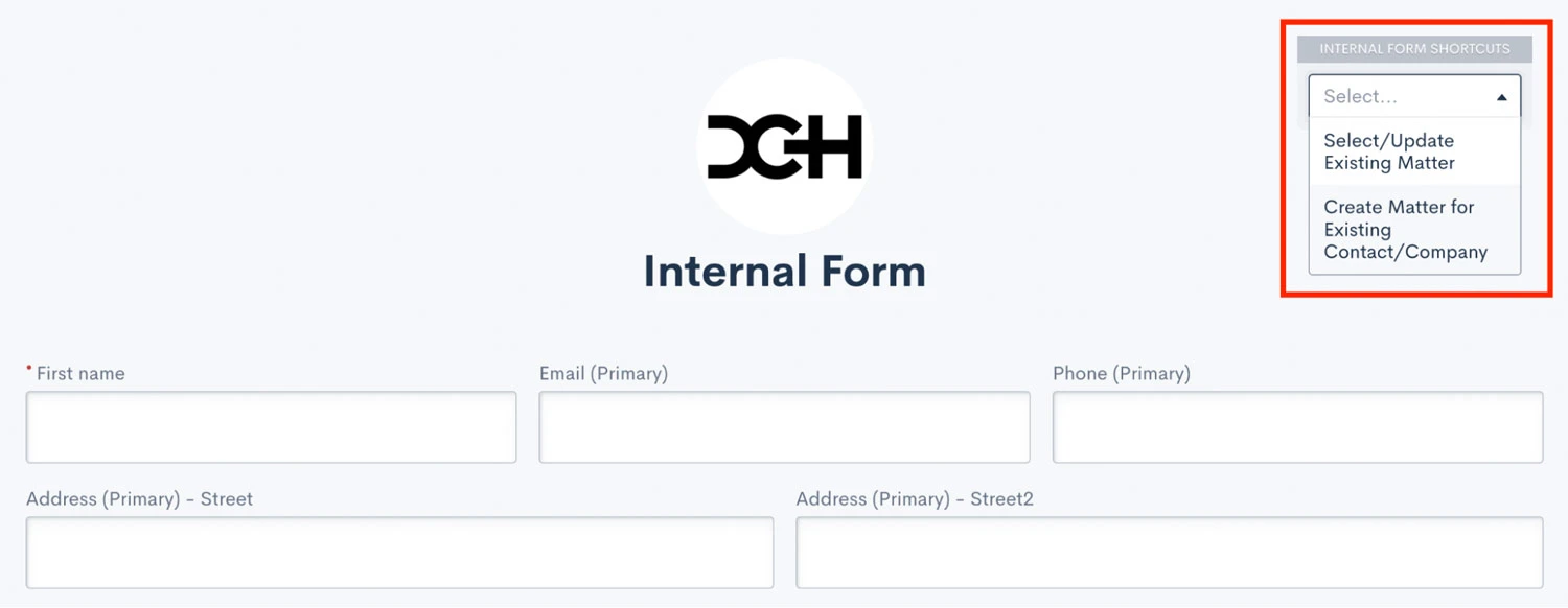 Access Existing Contact from Internal Form