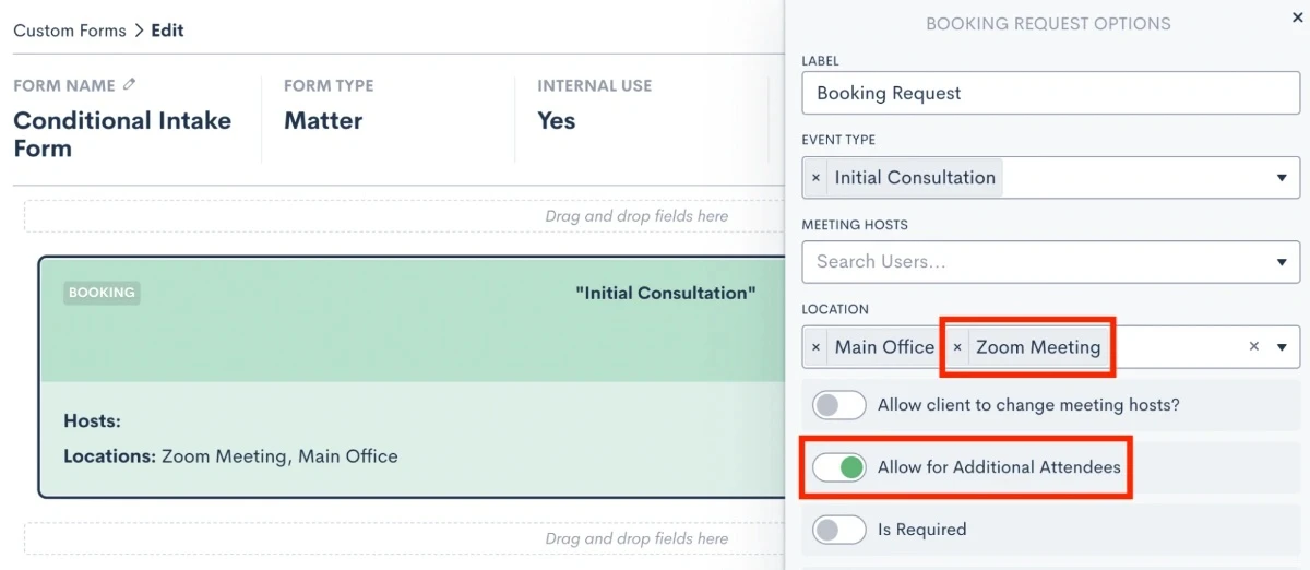 Booking Form Updates