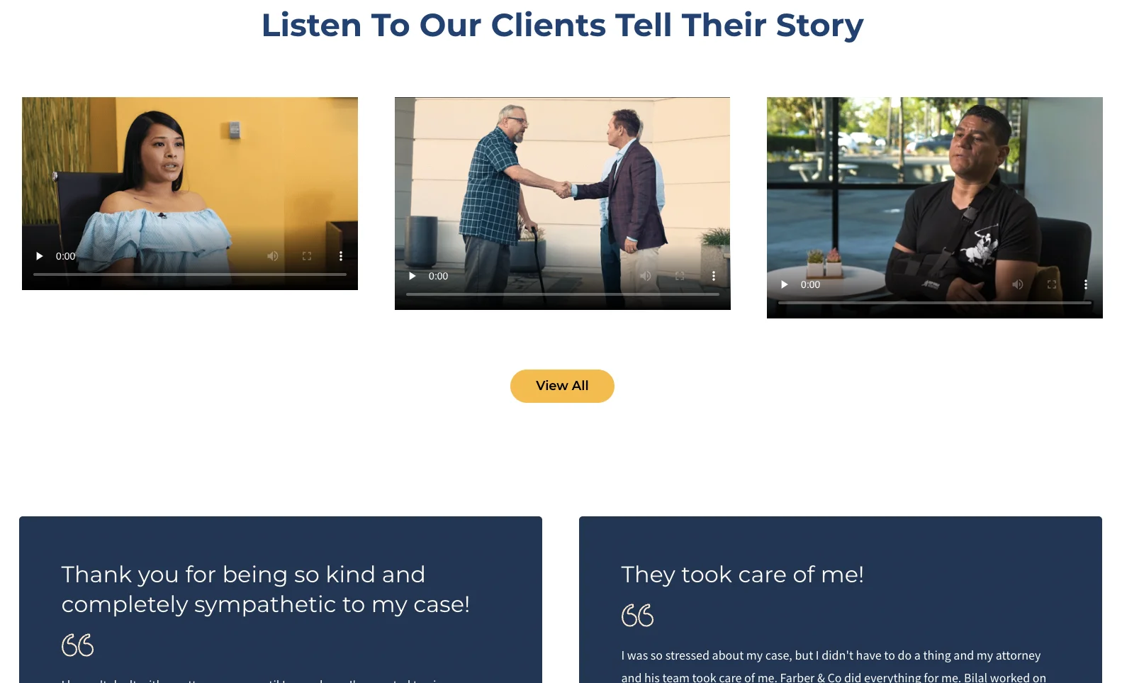 Pacific Workers' client testimonials example