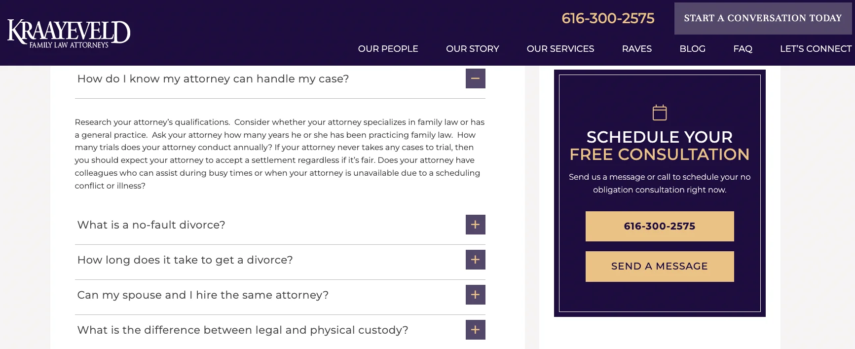 Kraayeveld Law example of FAQ