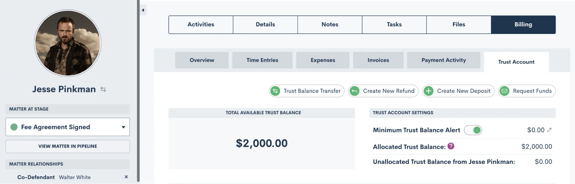 Trust accounting