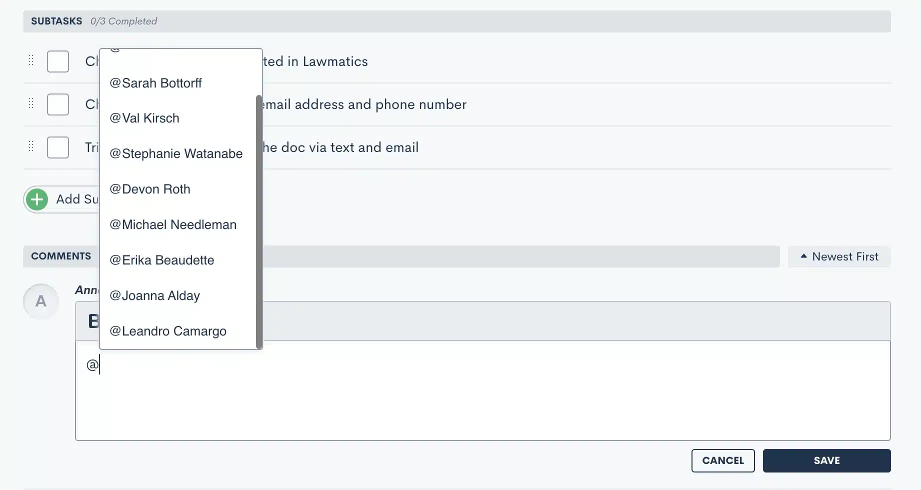 To level up your comments one step further, you can also use the @ sign to alert a particular user within your comment.