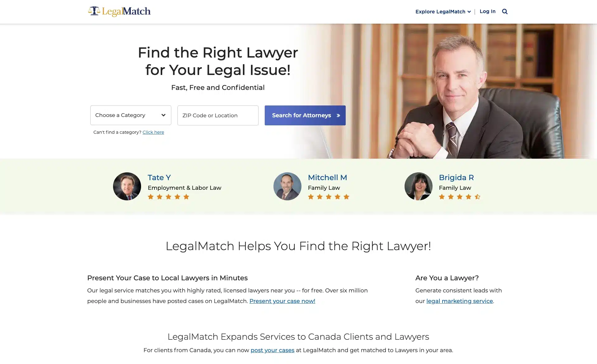 LegalMatch home page