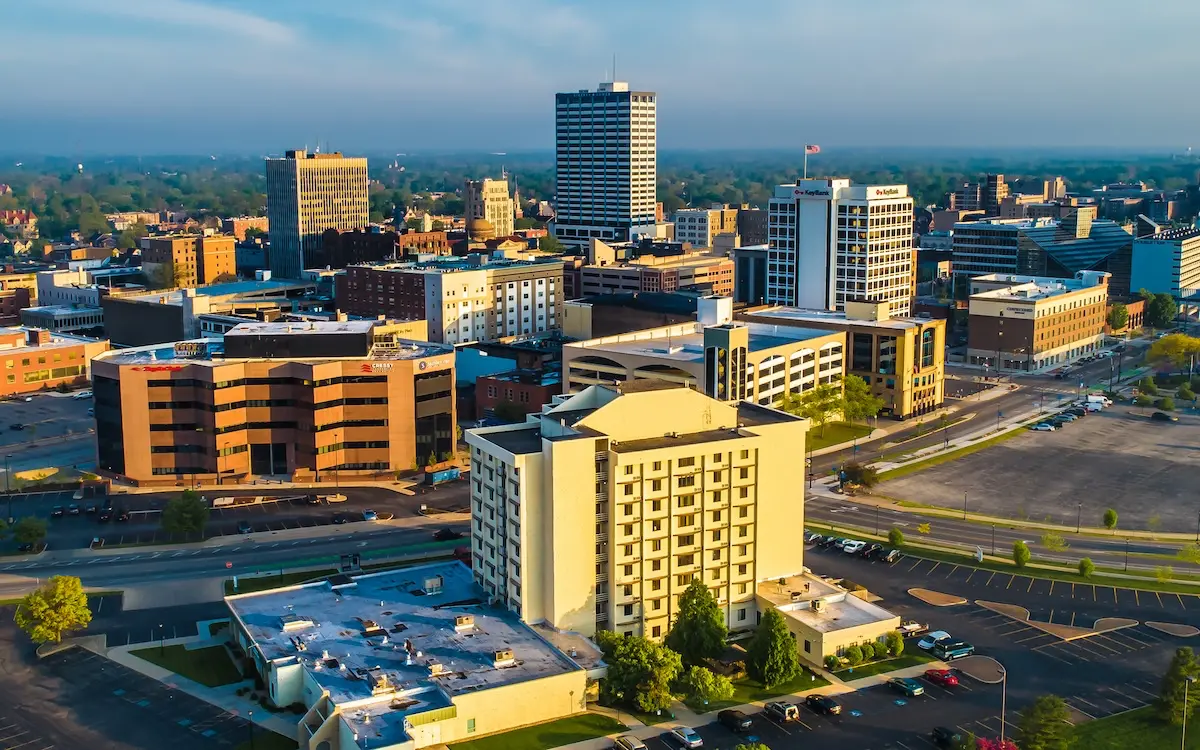 Elkhart, Indiana flyover picture